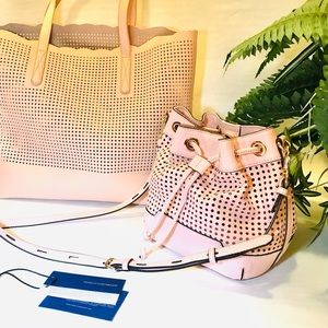 Rebecca Minkoff Mini Fiona Bucket Bag in Soft Pink